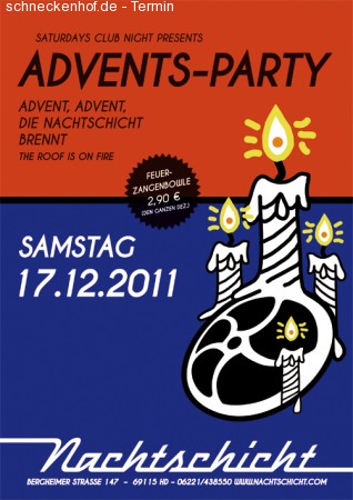 Advents Party Werbeplakat