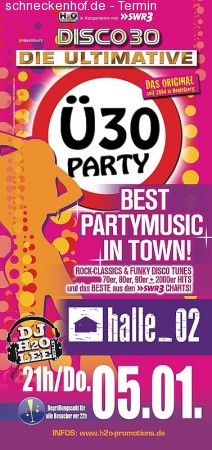 Ü30 Party - Disco 30 Werbeplakat
