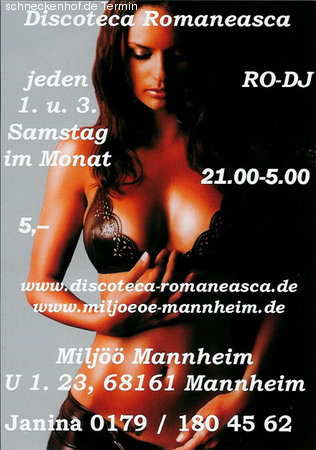 Rumänische Partynacht Werbeplakat