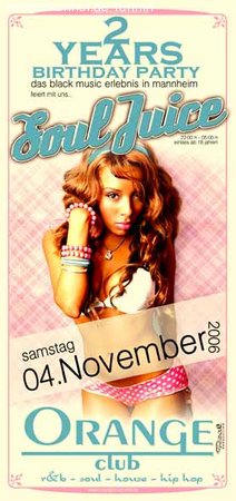 2 Jahre Soul Juice Werbeplakat