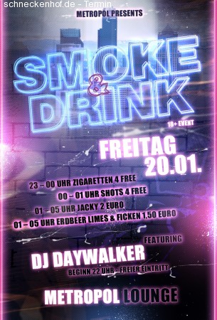 Smoke & Drink Night Werbeplakat