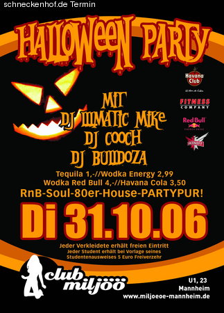 Helloween Party Werbeplakat