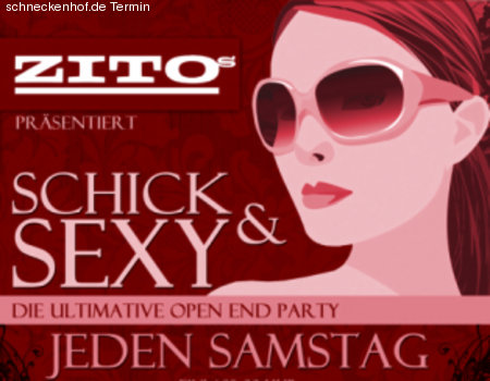 Schick und Sexy  Openend Party Werbeplakat