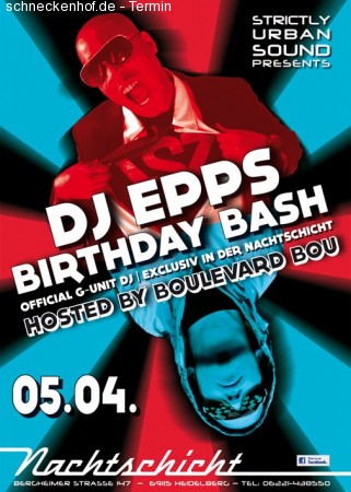 DJ Epps Birthday Bash Werbeplakat