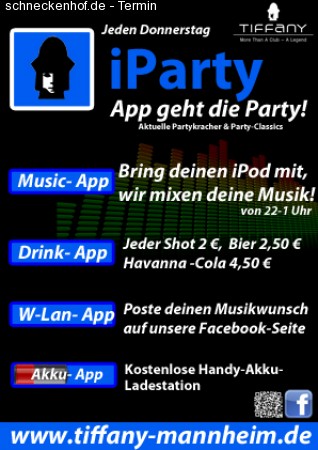 iParty - App geht die Party Werbeplakat
