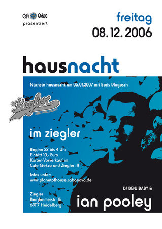 House Nacht Werbeplakat