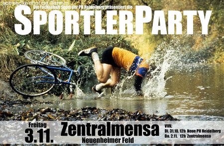 Sportlerparty Werbeplakat