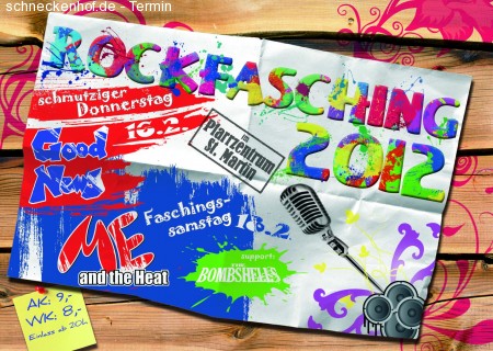 Rockfasching2012 Me & the Heat Werbeplakat