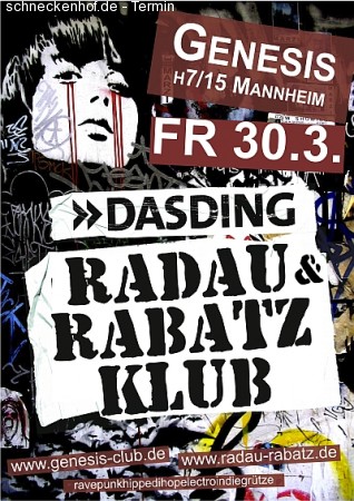 Radau & Rabatz Klub Werbeplakat