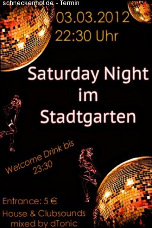 Saturday Night im Stadtgarten Werbeplakat