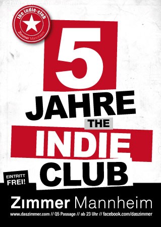 5 Jahre The Indie Club Werbeplakat