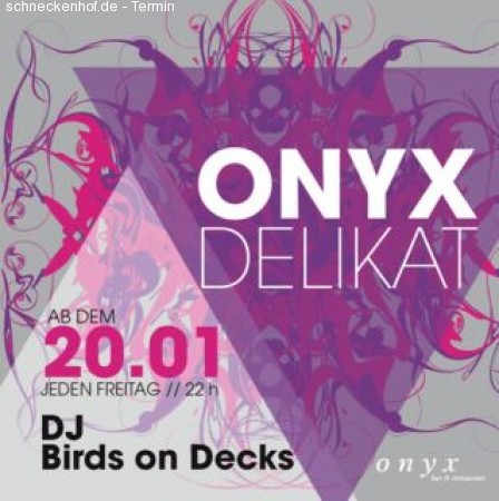 Onyx delikat - Birds on Decks Werbeplakat