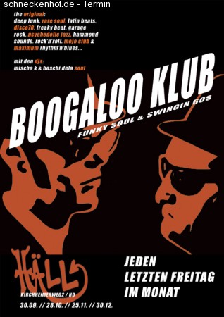 Boogaloo Klub Werbeplakat