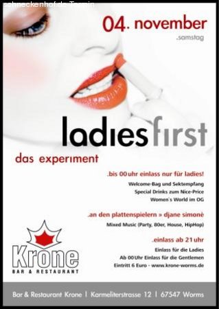 Ladies first Werbeplakat