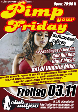 Pimp Your Friday Party Werbeplakat