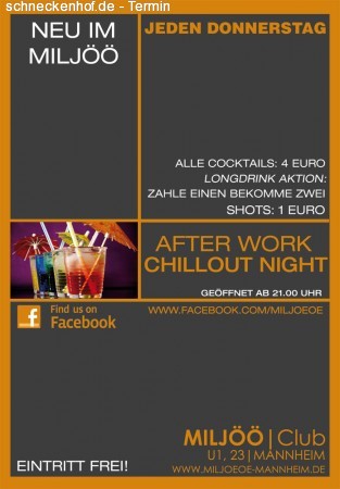 After Work Chillout Night Werbeplakat