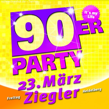 90er Party Heidelberg Werbeplakat