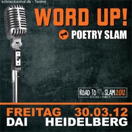 Word Up! Poetry Slam Werbeplakat