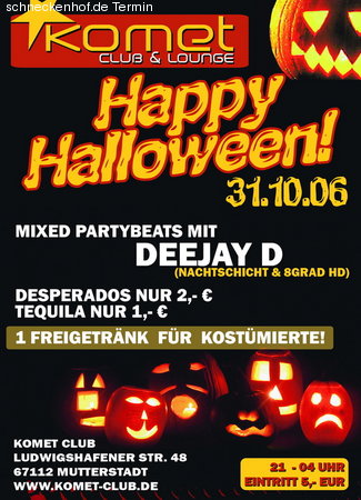 Happy Halloween mit Deejay D Werbeplakat