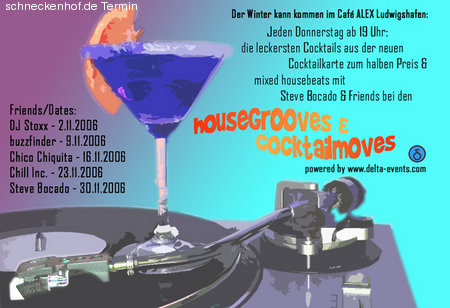 housegrooves & cocktailmoves Werbeplakat