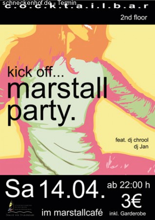 Kick Off Marstallparty Werbeplakat
