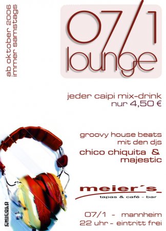 O7/1 Lounge mit Chico Chiquita Werbeplakat