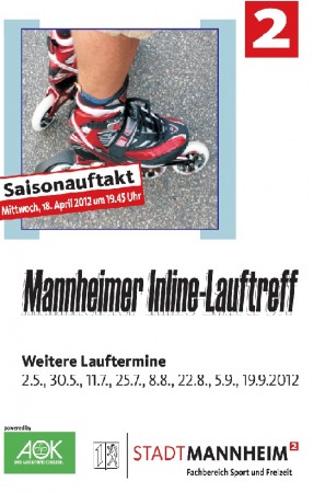 Mannheimer Inline-Lauftreff Werbeplakat