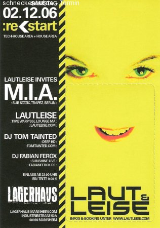 M.I.A. @ Lagerhaus Mannheim Werbeplakat