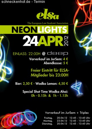 ELSA Neon Lights Werbeplakat