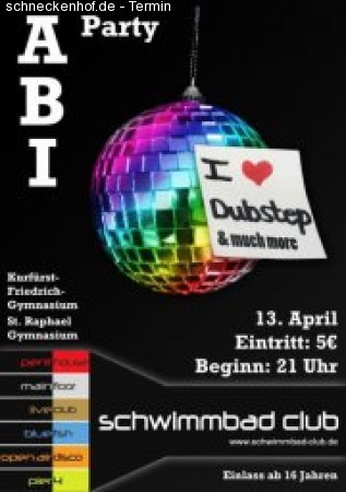 Abi Party - I LOVE DUBSTEP Werbeplakat
