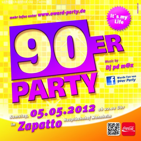 90er Party Werbeplakat