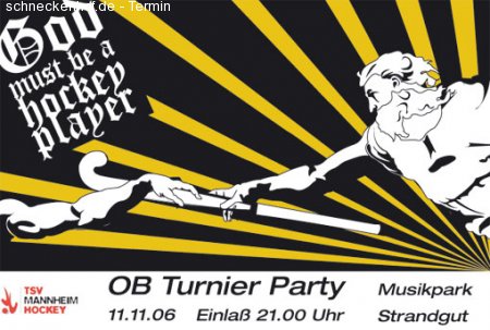 OB Turnier Party Werbeplakat