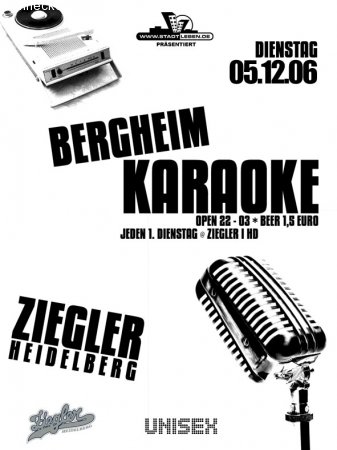 Bergheim Karaoke Werbeplakat