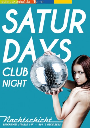 Saturdays Club Night Werbeplakat