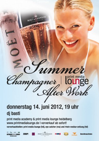Summer Champagner After Work Werbeplakat