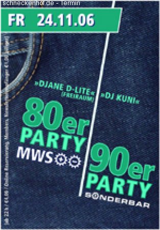 80/90er Party Werbeplakat