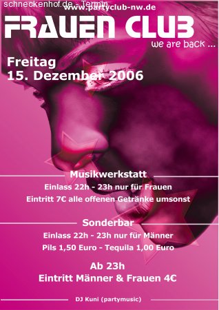 Frauen Club Werbeplakat