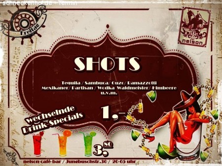 Shots für 1,-- € Werbeplakat