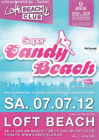 Candy Beach by the Candy Club Werbeplakat