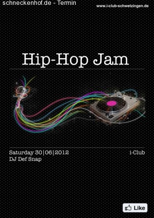 HIP HOP Jam mit DJ Def Snap Werbeplakat