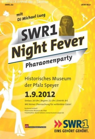 SWR1 Night Fever Museumsparty Werbeplakat