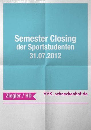 Semesterclosing  Sport Werbeplakat
