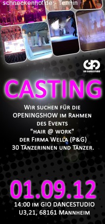Casting Tänzer Werbeplakat