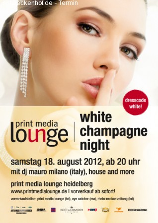 White Champagne Night Werbeplakat