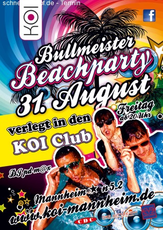 Bullmeister Beach Party Werbeplakat