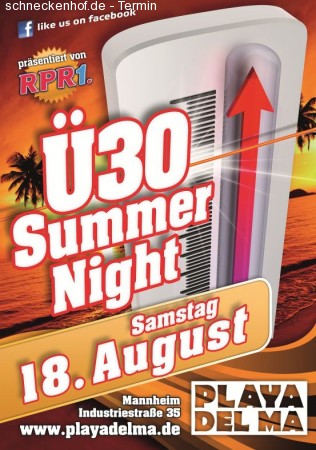 Ü 30 Summer Night Werbeplakat