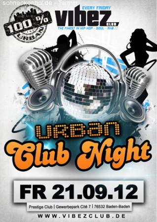 Fr 21.09.12 | Urban Club Night Werbeplakat