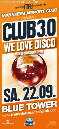 Club 3.0 - We love Disco Werbeplakat