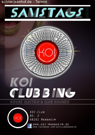 Samstags Koi Clubbing Werbeplakat