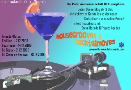 housegrooves & cocktailmoves Werbeplakat